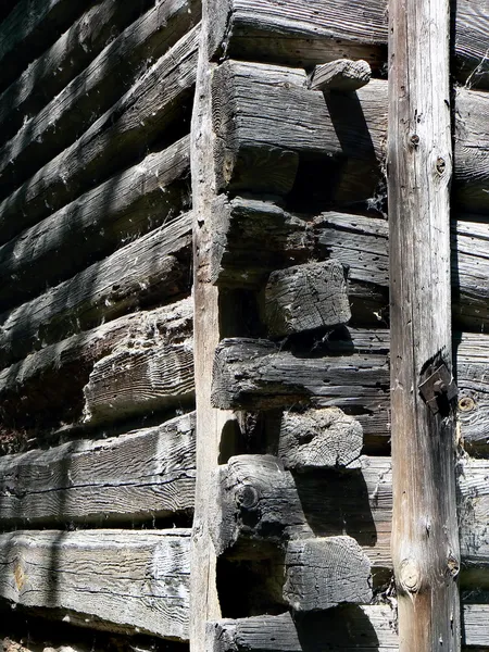 stock image Old wooden home Construction Detail