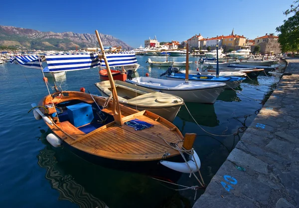 Pier with a nice boats — Stock Photo, Image