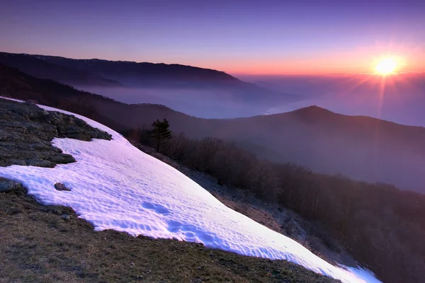 Stock image Sunrise in mountains