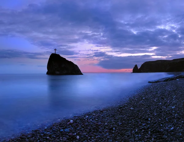 Sunset at black sea — Stock Photo, Image