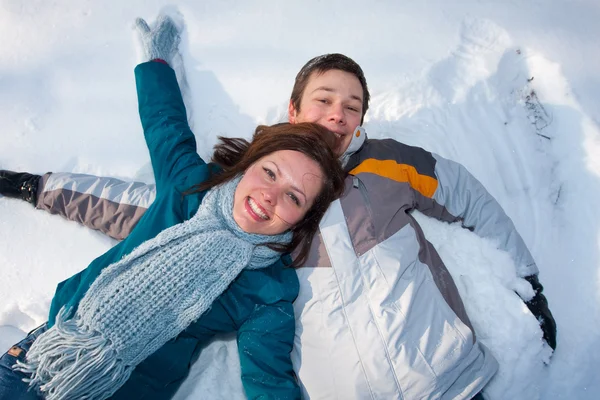 stock image Couple in winter park