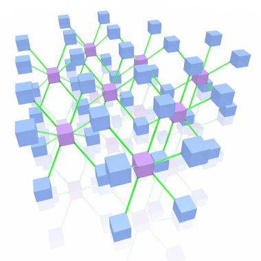 Molecule from cubes clipart