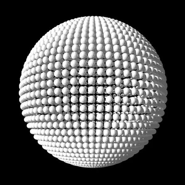 Esfera de esferas brancas — Fotografia de Stock