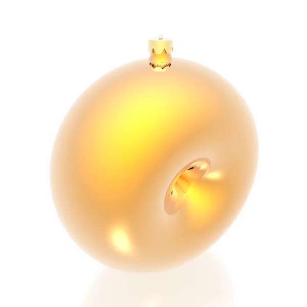 Złota Boże Narodzenie w sferze — Zdjęcie stockowe