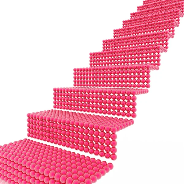 Escalera roja — Foto de Stock