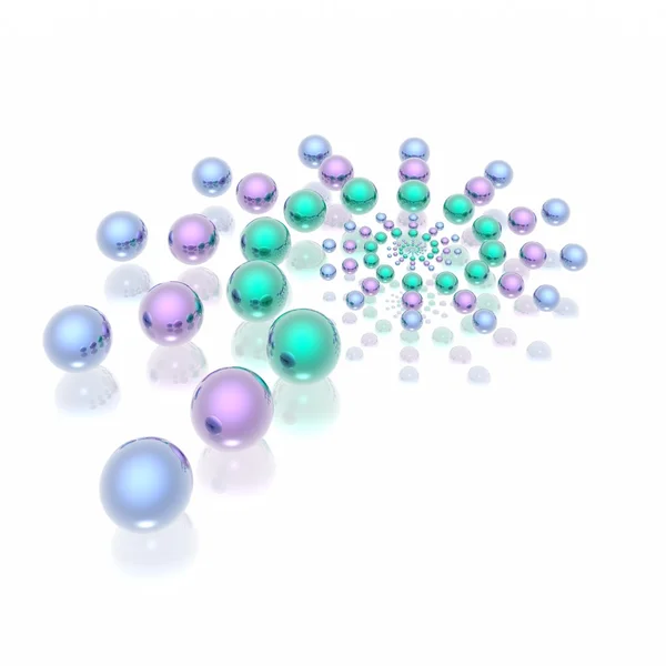 Glamour spheres spiral — Stock Photo, Image