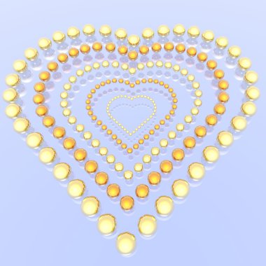 Heart from beads clipart