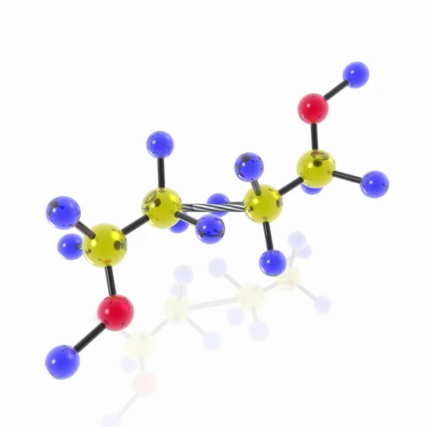 Молекула этилового спирта — стоковое фото