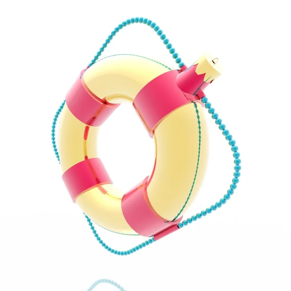 Christmas a lifebuoy ring — Stock Photo, Image