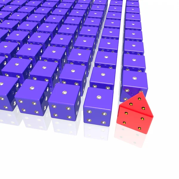 Ovanliga spel kub — Stockfoto