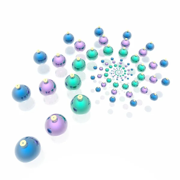 Glamour spheres spiral — Stock Photo, Image