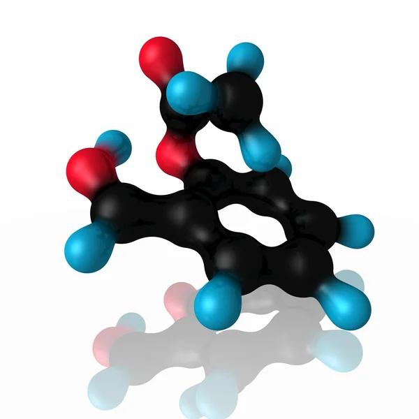 Молекули аспірину — стокове фото