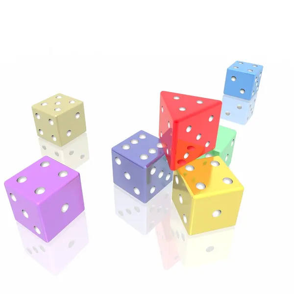 Extra rött spel kub — Stockfoto