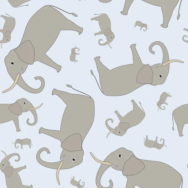 Безшовний візерунок зі слонами — стоковий вектор