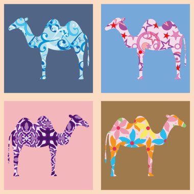 Seamless pattern with camels clipart