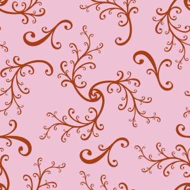 Seamless curled repeat pattern clipart