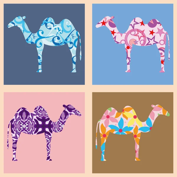 Seamless mönster med kameler — Stock vektor