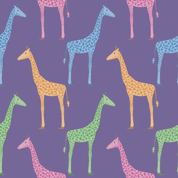Patrón sin costuras con jirafas — Vector de stock