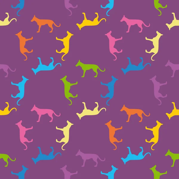 Seamless pattern with dogs — Stock Vector