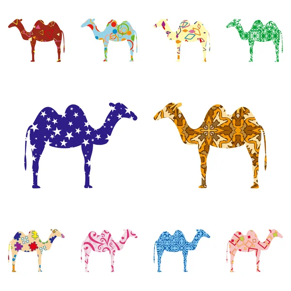 Χωρίς ραφή πρότυπο με καμήλες — Διανυσματικό Αρχείο