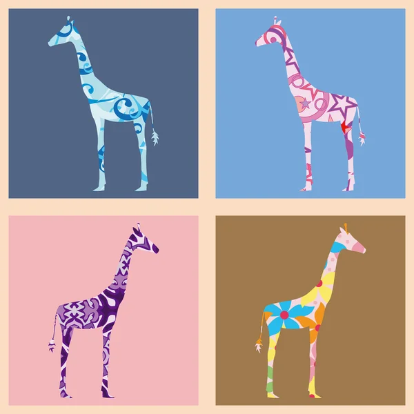 Naadloze patroon met giraffen — Stockvector