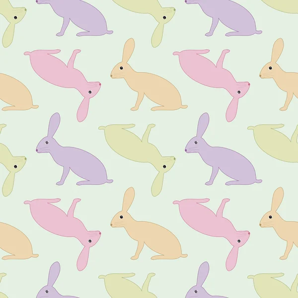 Seamless pattern with hares — Stock Vector