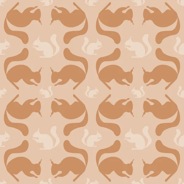 Seamless pattern with squirrels — Stock Vector