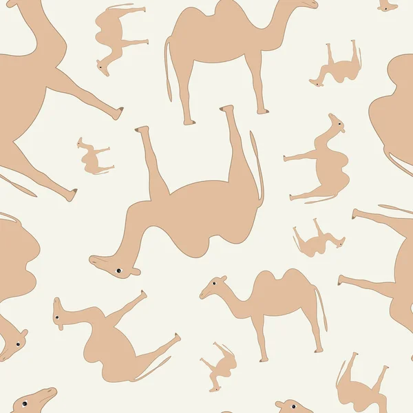 Modèle sans couture avec chameaux — Image vectorielle