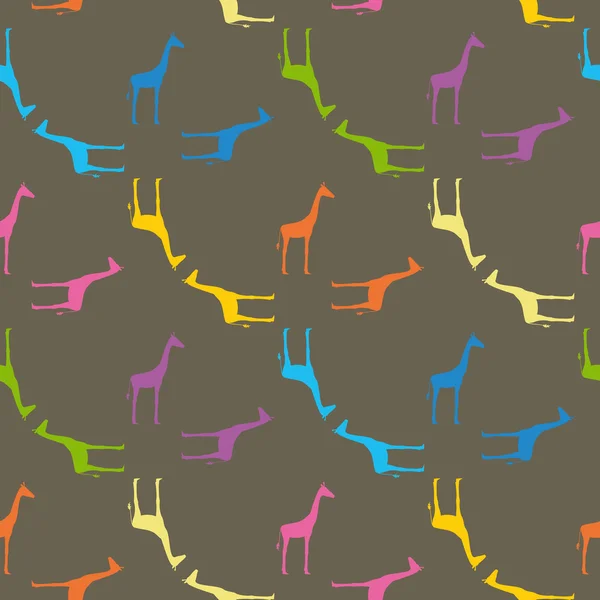 Zürafalar ile Seamless Modeli — Stok Vektör
