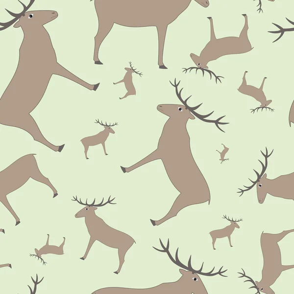 Seamless mönster med hjortar — Stock vektor