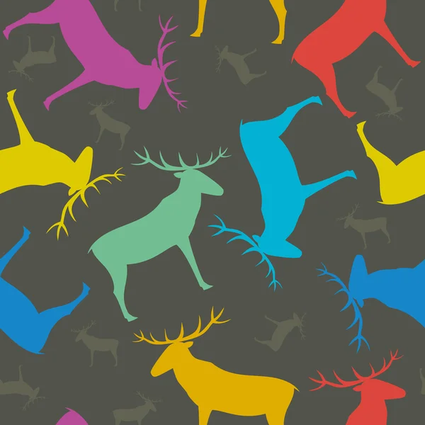 Bezešvé vzor s jeleny — Stockový vektor