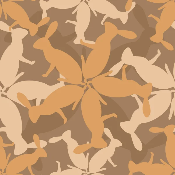 Seamless pattern with hares — Stock Vector