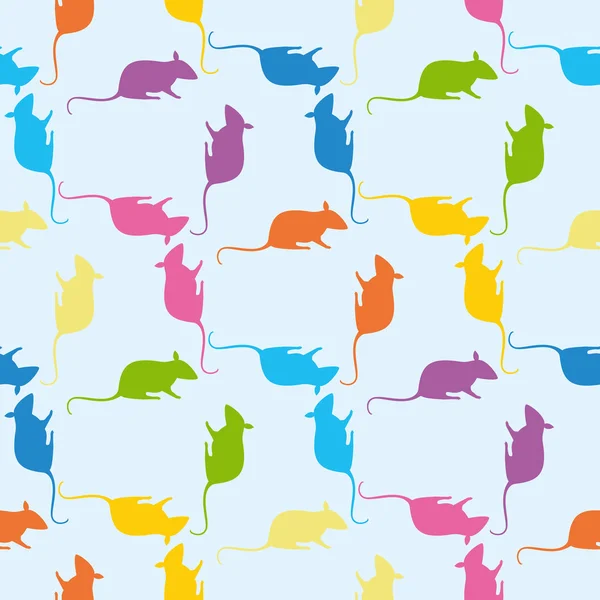 Seamless pattern with mouses — Stock Vector