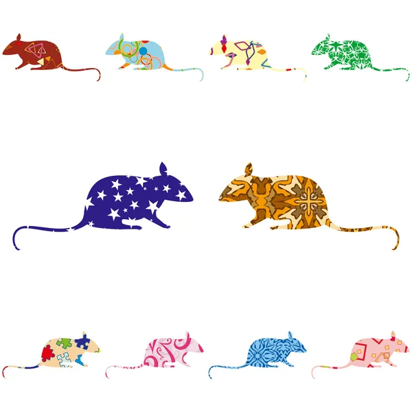 Seamless pattern with mouses — Stock Vector
