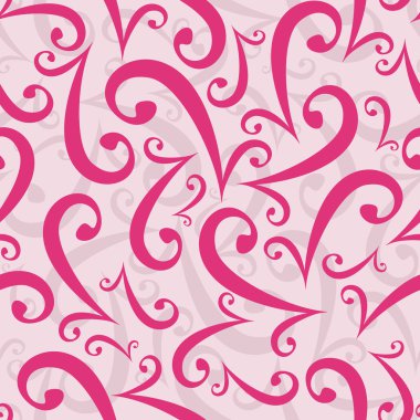 Seamless curled repeat pattern clipart