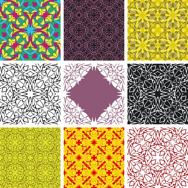 Set of arabesque seamless pattern — Stock Vector