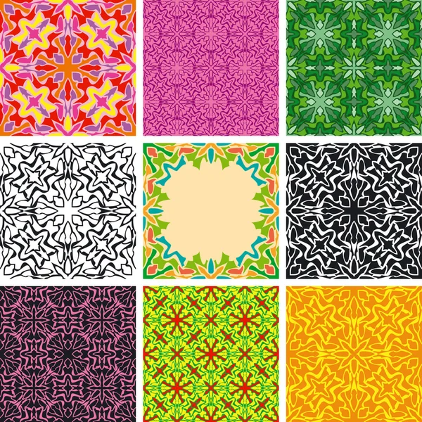 Arabesque 완벽 한 패턴의 집합 — 스톡 벡터