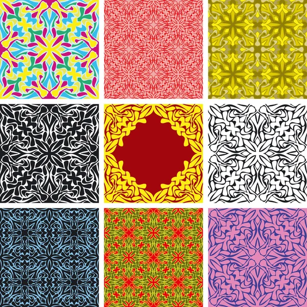 Set van arabesque naadloze patroon — Stockvector