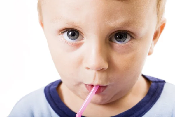 stock image Portrait child drinking