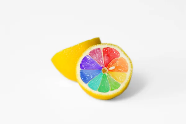 착 색 된 레몬 스톡 사진