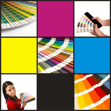 Cmyka pantone collage clipart