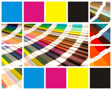 Collage color cmyk clipart