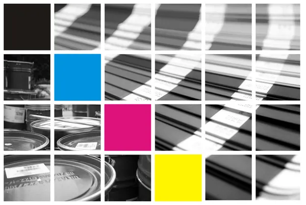 Colore collage cmyk — Foto Stock
