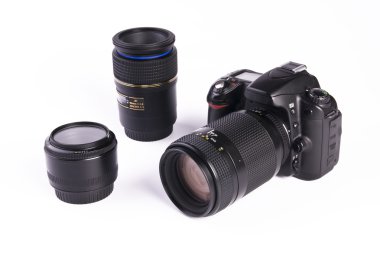 Digital SLR With Lenses clipart