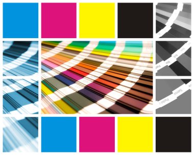 Collage color cmyk clipart