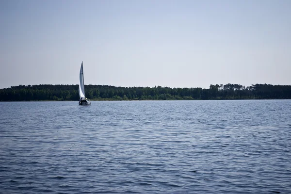 stock image Aerial sailboat sailing