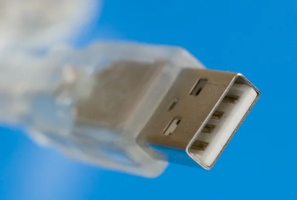 USB cable on blue — Stock Photo, Image
