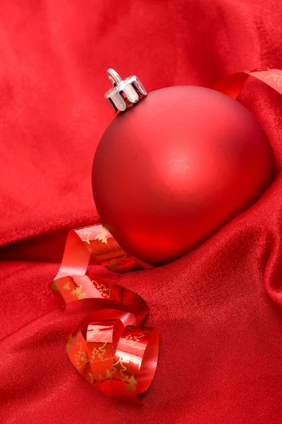 빨간 공-크리스마스 장식 — 스톡 사진