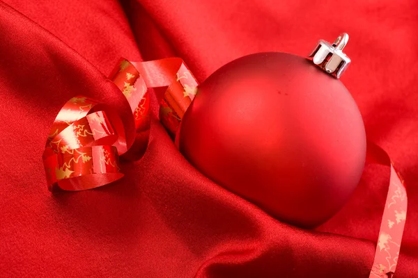Red ball - Christmas decoration — Stock Photo, Image