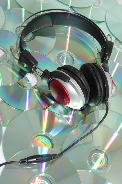 stock image Headphones and CD